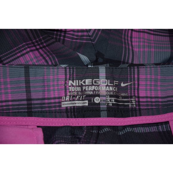 Nike Golf Tour Performance Plaid Shorts  size 12 - Picture 3 of 9